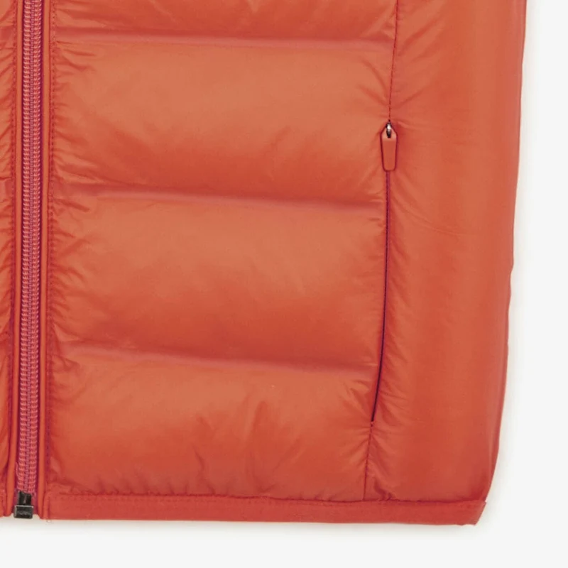 Doudoune Piumino garçon sans manches orange cuivre