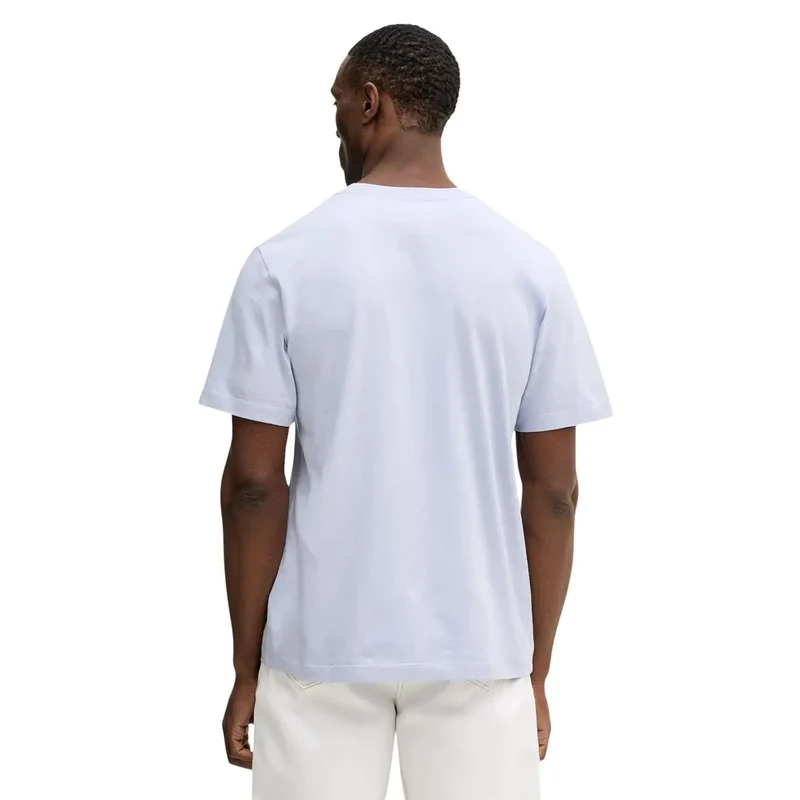 T-shirt pour Hommes Calvin Klein Jeans Bleu Coton Col Rond Taille S