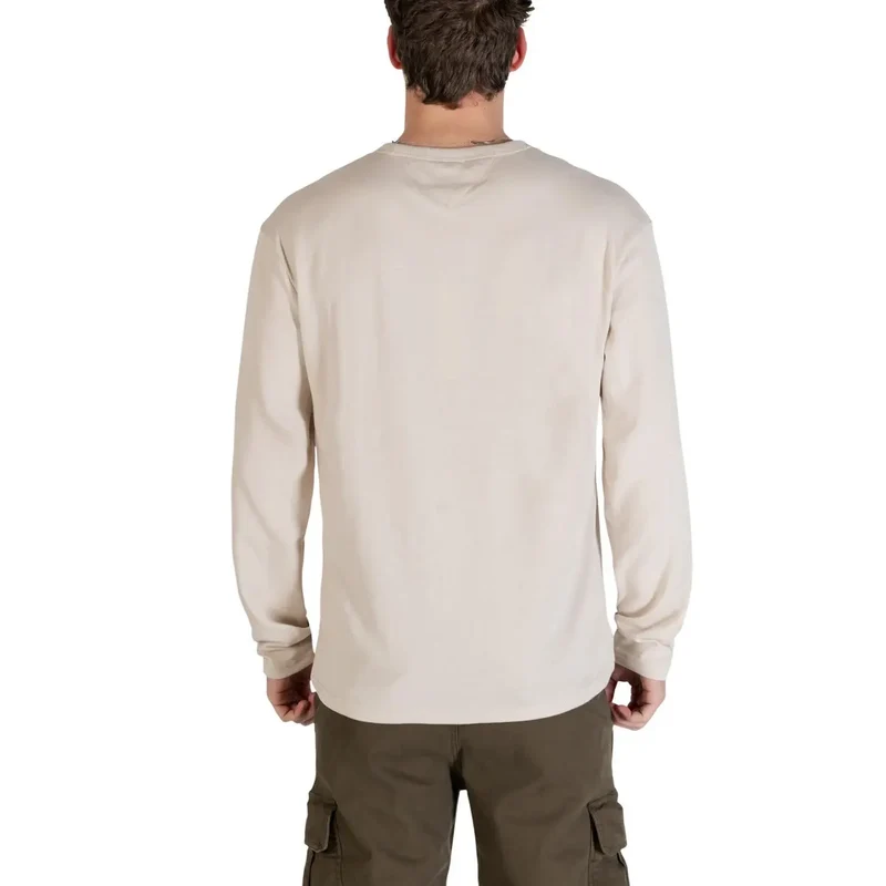 T-shirt pour Hommes Tommy Hilfiger Jeans Beige Coton Biologique Taille S