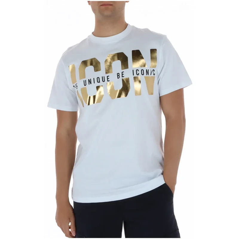 Icône Homme T-Shirt Blanc Col Rond 100% Coton IUT022