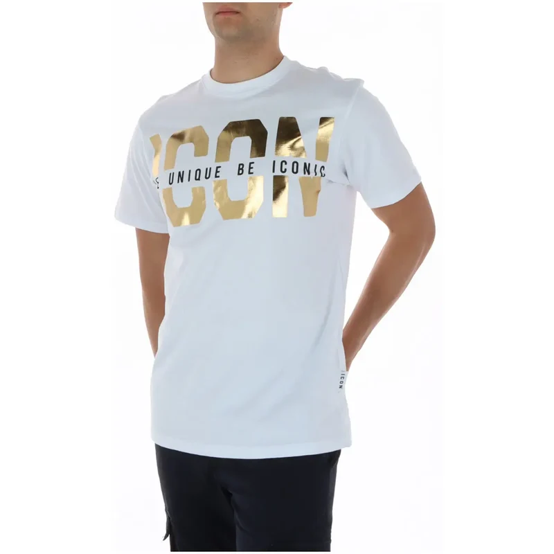 Icône Homme T-Shirt Blanc Col Rond 100% Coton IUT022