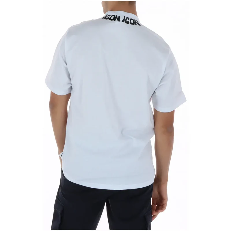 Icône Homme T-Shirt Coton Blanc Col Rond Manches Courtes