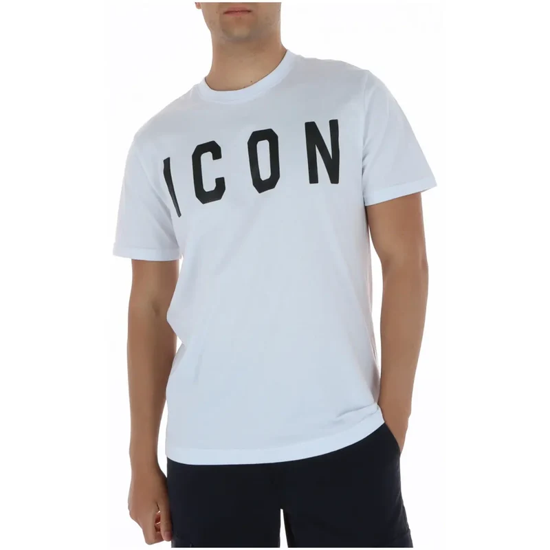 Icône Homme T-Shirt Noir Manches Courtes Coton Col Rond IUT001