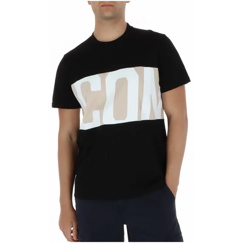 T-shirt Homme Icône Col Rond Blanc Impression 100 % Coton