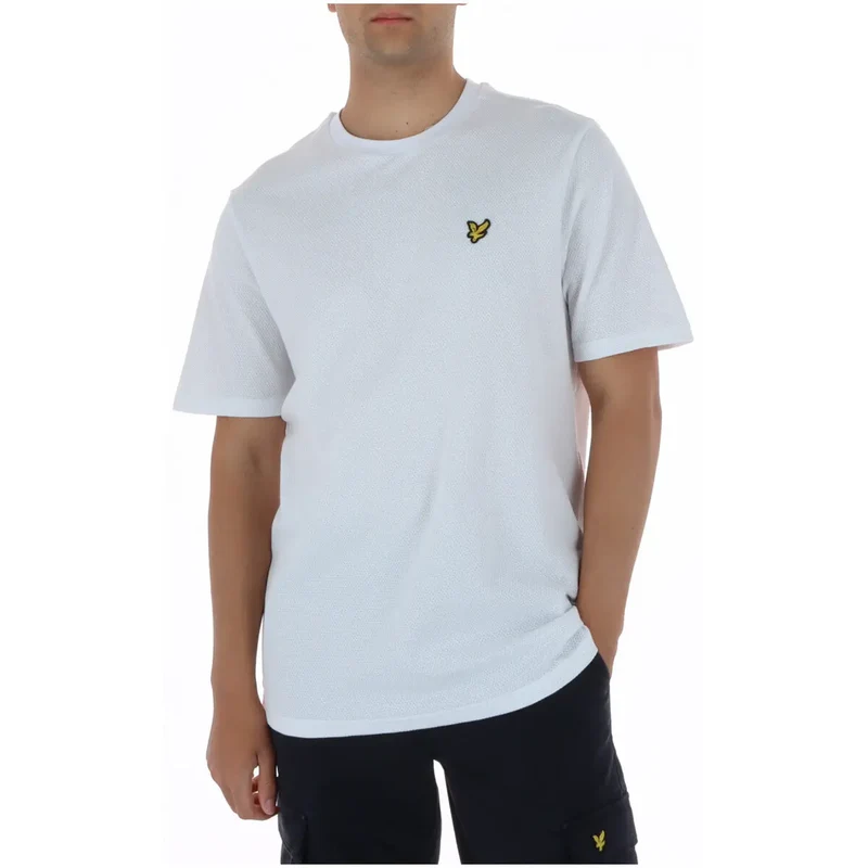 T-shirt pour homme Lyle & Scott Blanc Coton Col rond TS2406V