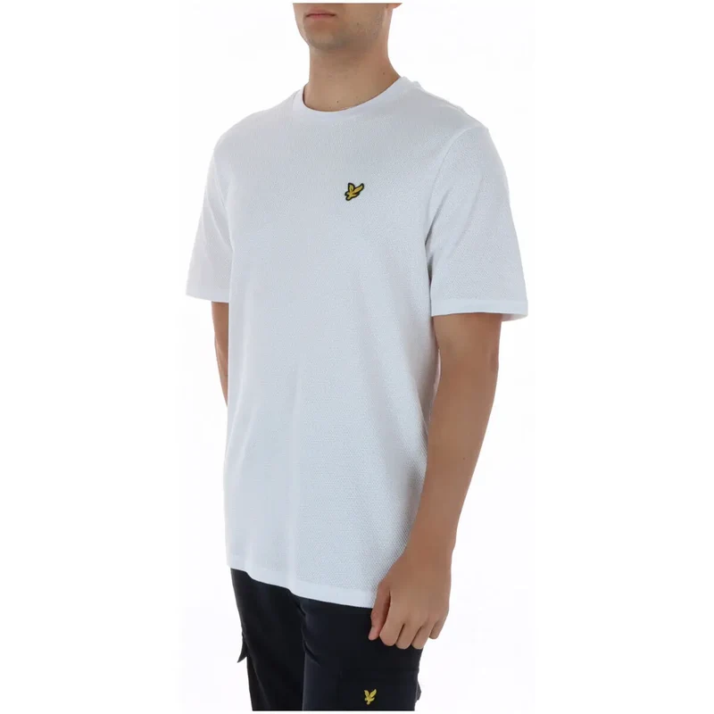 T-shirt pour homme Lyle & Scott Blanc Coton Col rond TS2406V