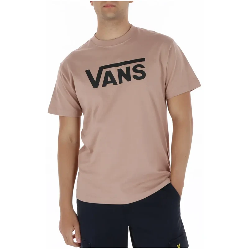 T-shirt pour Hommes Vans Coton Marron Col Rond Manches Courtes RA1E2V1