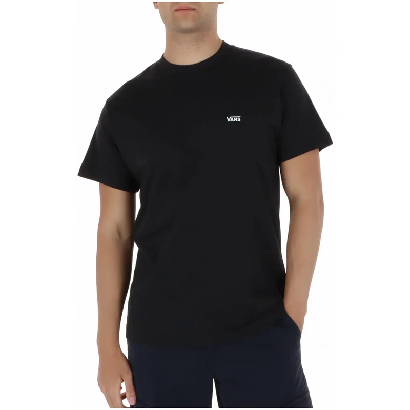 T-shirt pour Hommes Vans Noir Manches Courtes Col Rond Coton Taille S