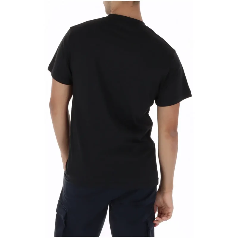 T-shirt pour Hommes Vans Noir Manches Courtes Col Rond Coton Taille S