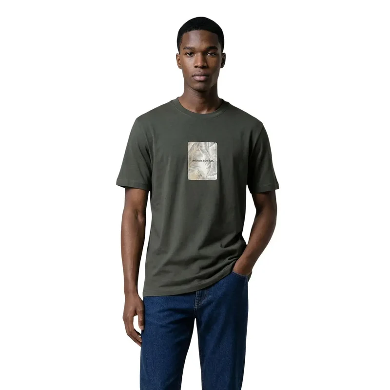 T-shirt pour homme Armani Exchange Vert Coton Col rond XM002501