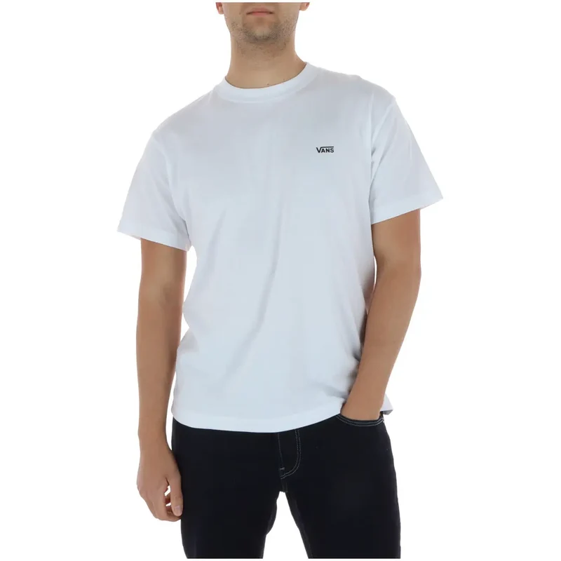 T-shirt pour Hommes Vans Blanc Col Rond 100 Pour Cent Coton