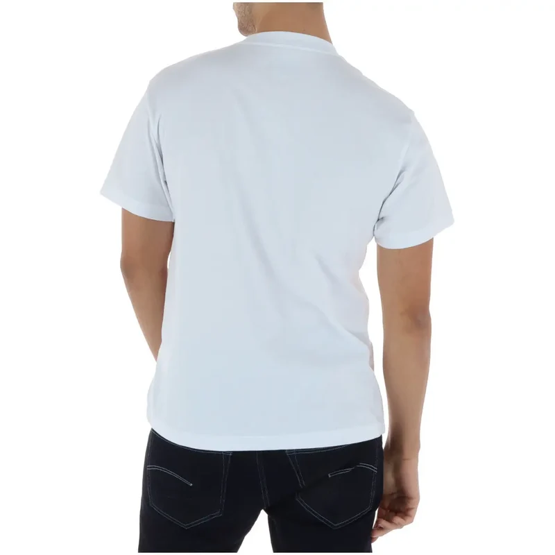 T-shirt pour Hommes Vans Blanc Col Rond 100 Pour Cent Coton