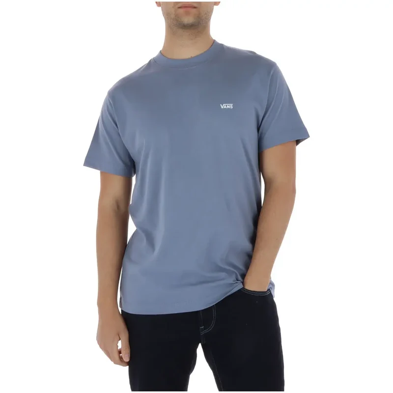 T-shirt pour Hommes Vans Coton Bleu Clair Col Rond Manches Courtes