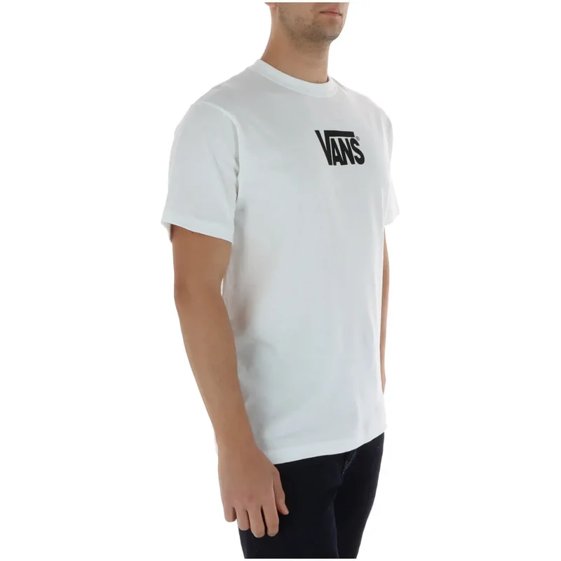 T-shirt pour Hommes Vans Coton Blanc Manches Courtes Col Rond