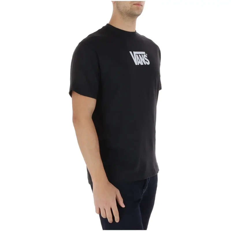 T-shirt pour Hommes Vans Noir Col Rond 100 % Coton Manches Courtes