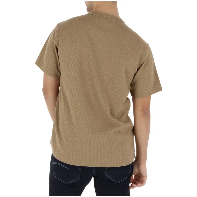 T-shirt pour homme G-Star Beige Col rond Coton bio