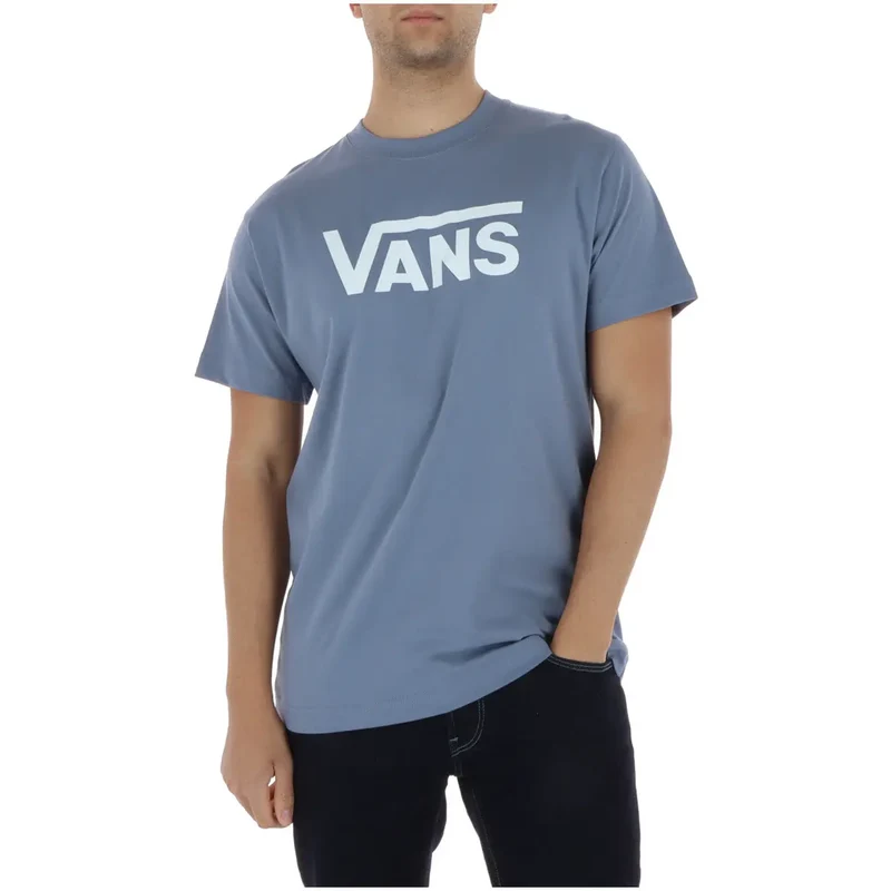 T-shirt pour hommes Vans Bleu clair Manches courtes Coton RA1FOI1
