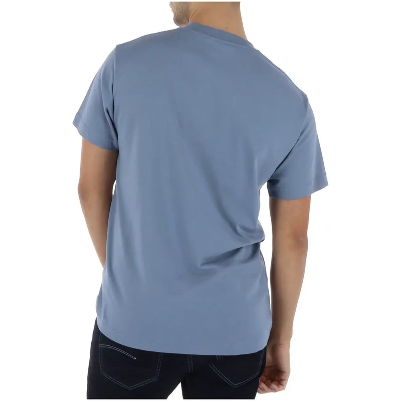 T-shirt pour hommes Vans Bleu clair Manches courtes Coton RA1FOI1