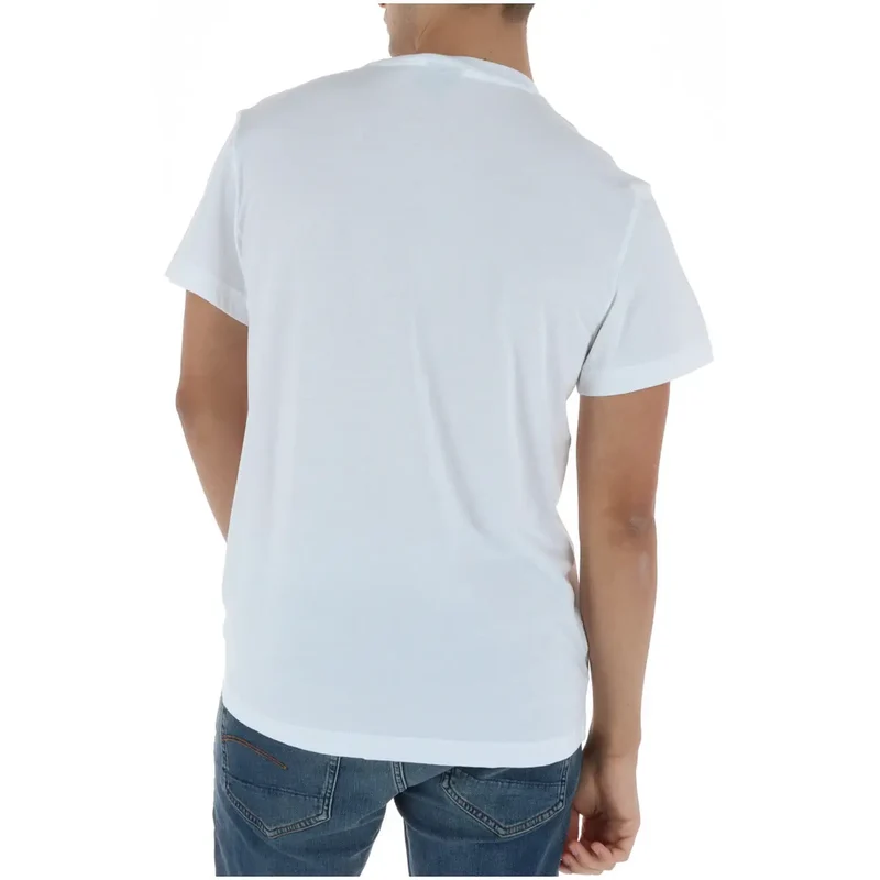 T-shirt pour homme G-star Blanc Col rond 100 % Coton Manches courtes