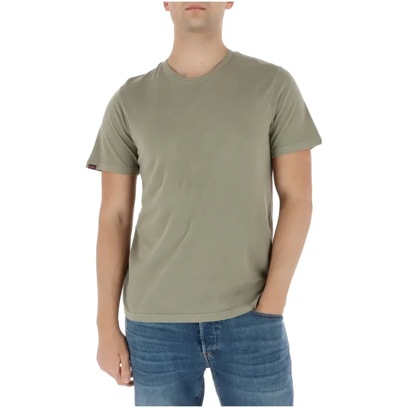 T-shirt pour Hommes Superdry Vert Manches Courtes Coton M1012226A