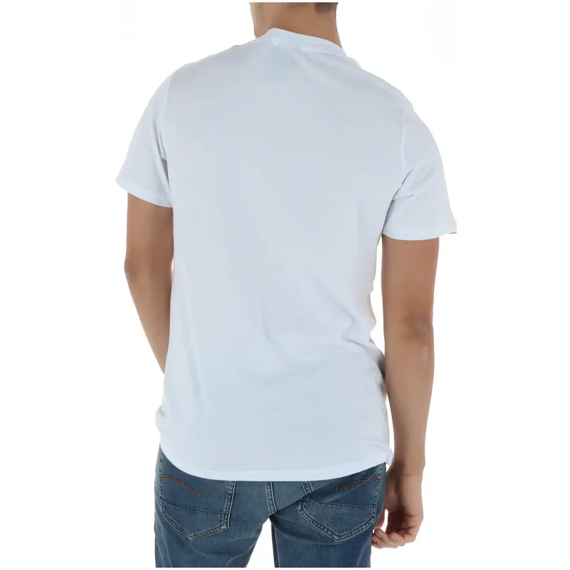 T-shirt pour Homme Superdry Blanc à Motif Col Rond Coton M1012212A