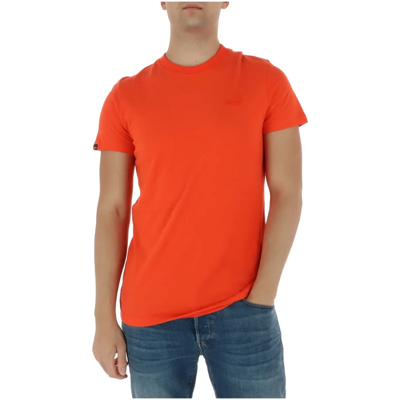 T-shirt pour Hommes Superdry Bleu Clair Manches Courtes Coton M1011245A