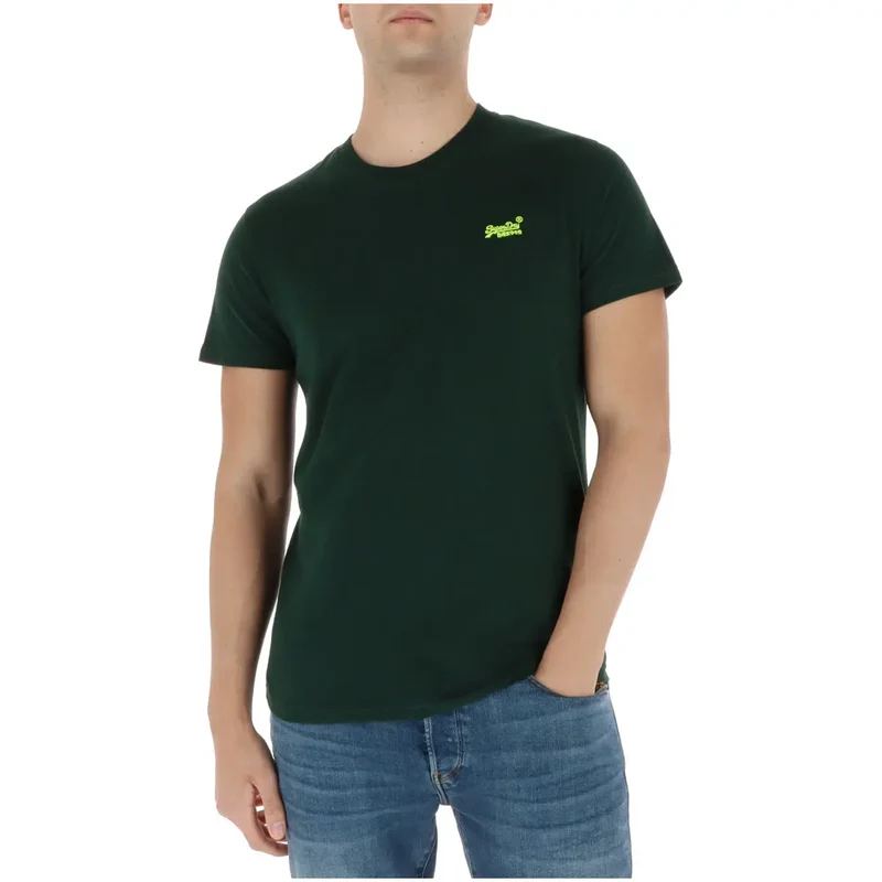 T-shirt pour Hommes Superdry Bleu Clair Manches Courtes Coton M1011245A