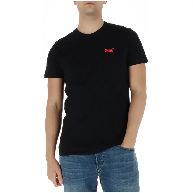 T-shirt pour Hommes Superdry Bleu Clair Manches Courtes Coton M1011245A