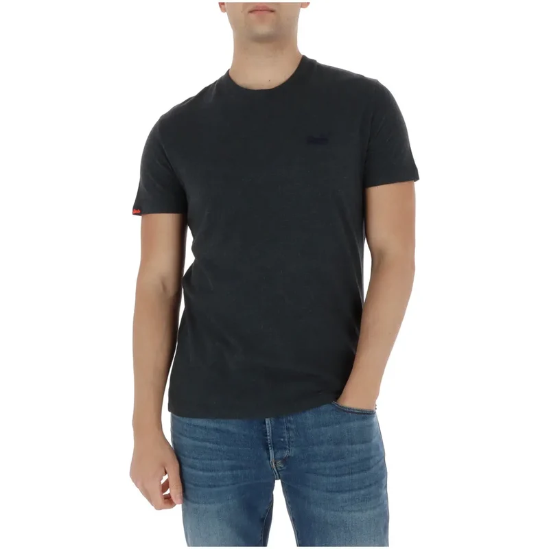 T-shirt pour Hommes Superdry Bleu Clair Manches Courtes Coton M1011245A