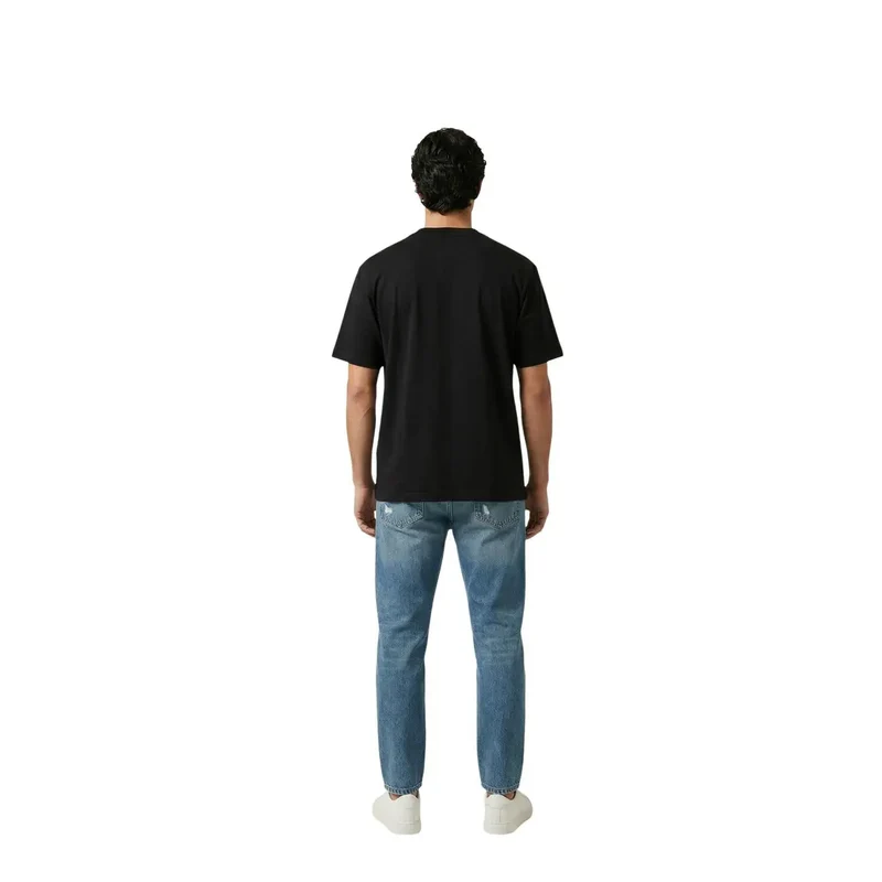 T-shirt pour Hommes Only & Sons Coton Noir Col Rond - 22038044