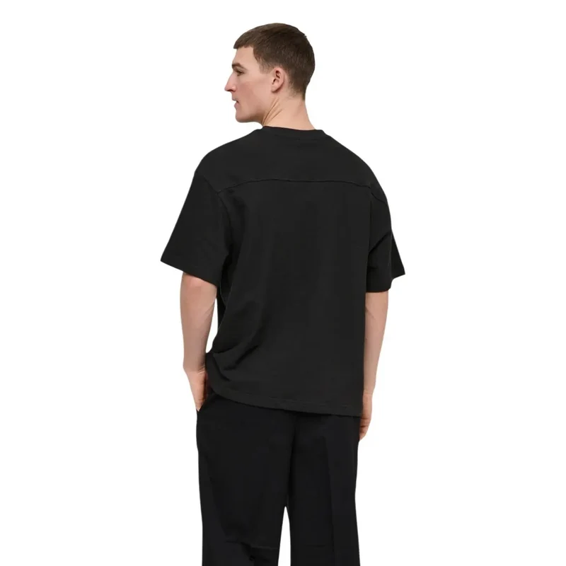 Only & Sons Hommes T-shirt Noir en Coton Col Rond 22036392 Explorer le Style
