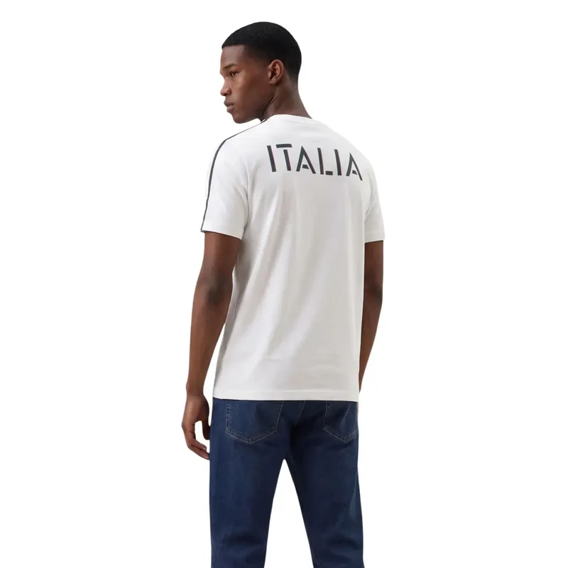 T-shirt EA7 Homme Blanc Coton Col Rond 7M001861 AF12503