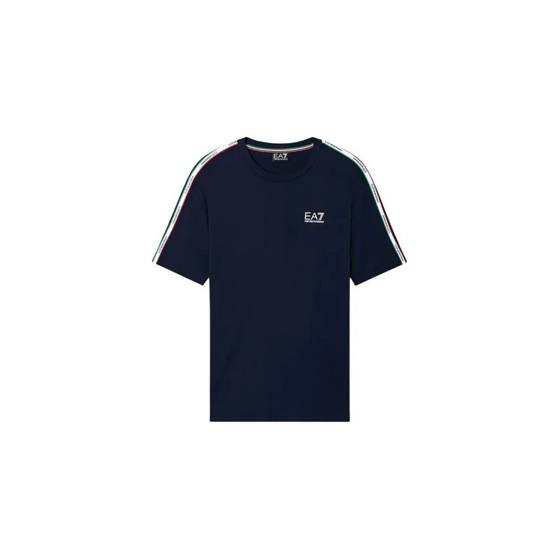 T-shirt EA7 Homme Blanc Coton Col Rond 7M001861 AF12503