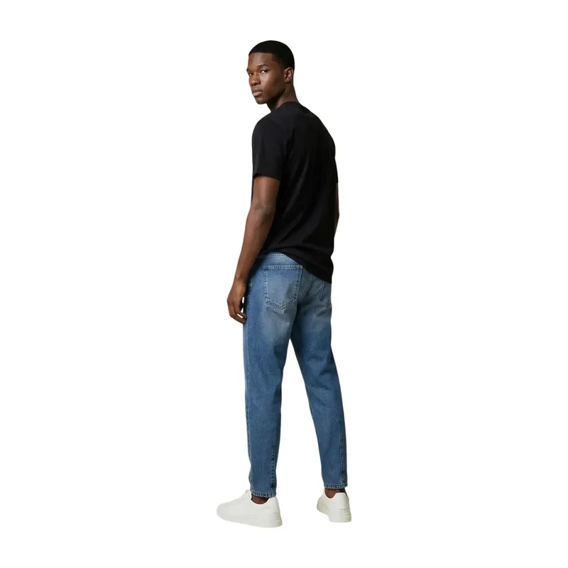 T-shirt pour Hommes Jeans Tommy Hilfiger Noir Coton Biologique DM0DM22504