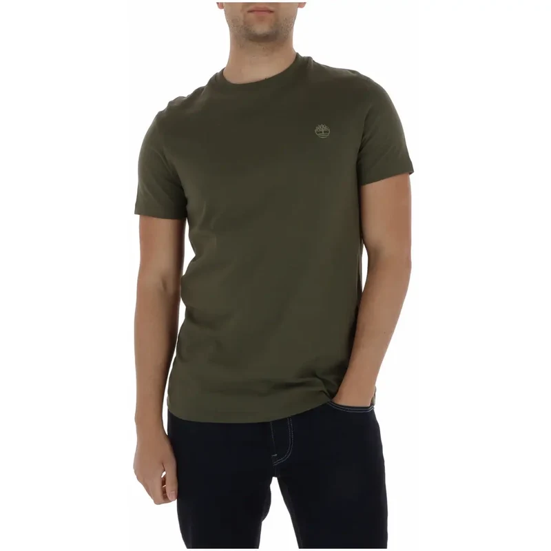 T-shirt pour Hommes Timberland Vert Manches Courtes Coton TB0A2BPR