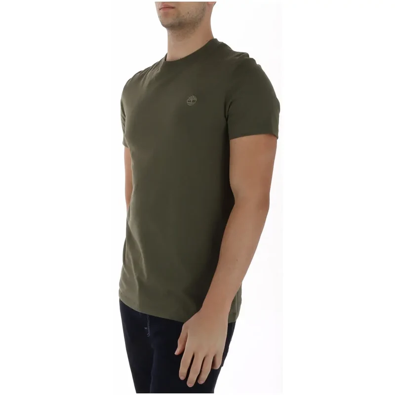 T-shirt pour Hommes Timberland Vert Manches Courtes Coton TB0A2BPR
