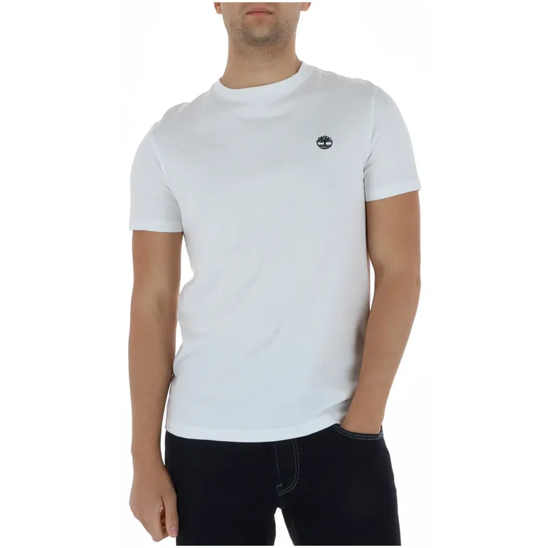 T-shirt pour Hommes Timberland Vert Manches Courtes Coton TB0A2BPR