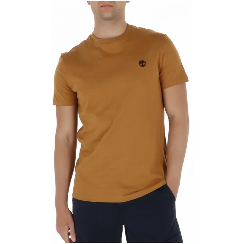 T-shirt pour Hommes Timberland Vert Manches Courtes Coton TB0A2BPR