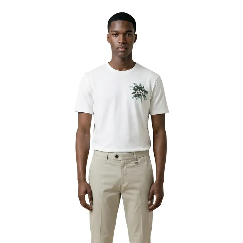T-shirt pour homme Antony Morato Blanc à Imprimé Coton MMKS02632