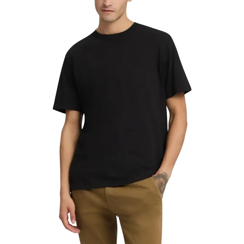 T-shirt à manches courtes col rond noir pour hommes Replay M3097