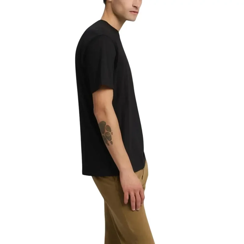T-shirt à manches courtes col rond noir pour hommes Replay M3097