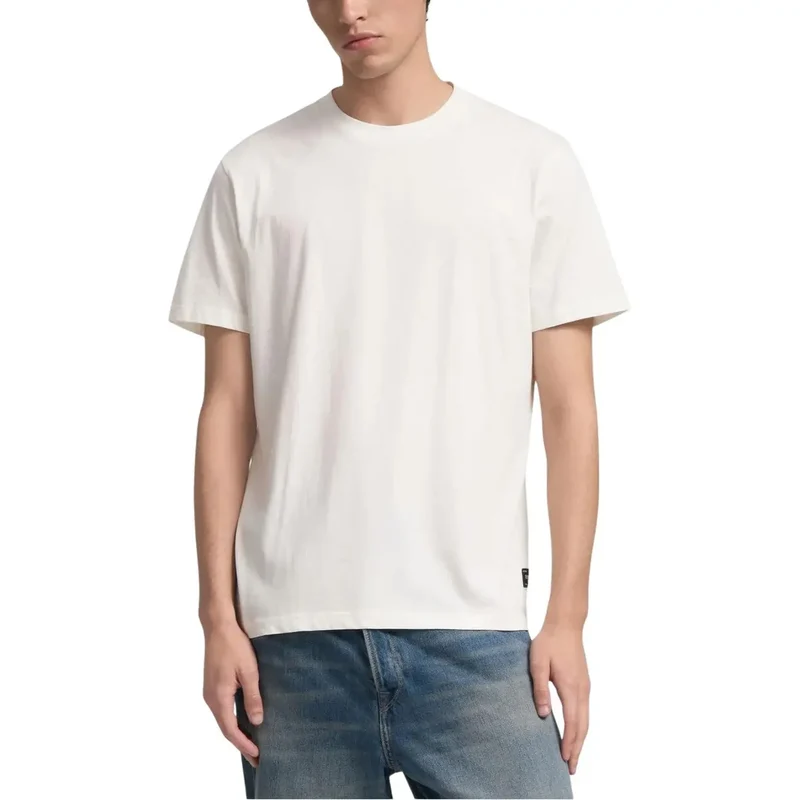 T-shirt à manches courtes col rond noir pour hommes Replay M3097