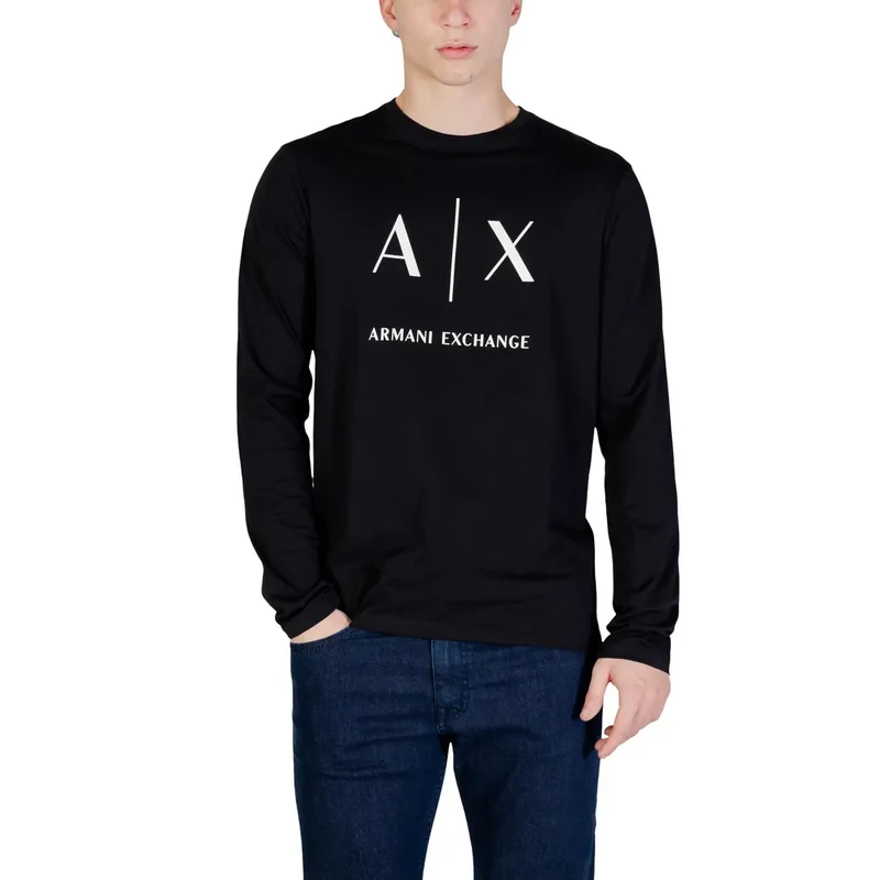 T-shirt pour Homme Armani Exchange Coton Bleu Col Rond Taille S