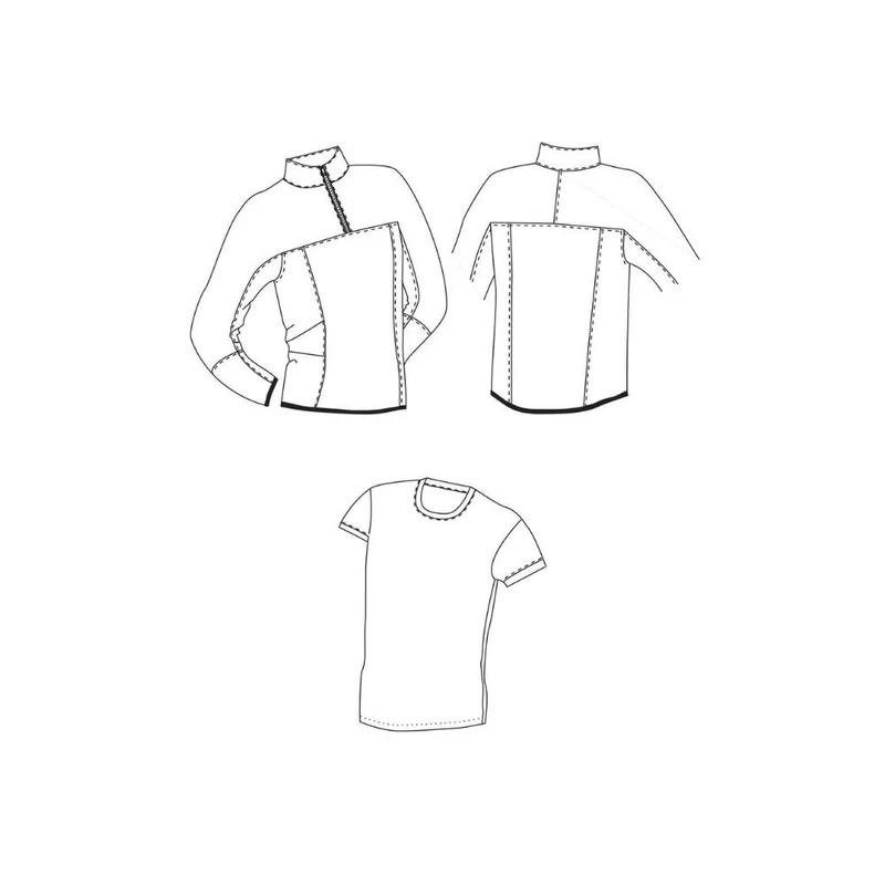 PDF PATRON DE COUTURE | 2680 | Ensemble chandail en polar et t-shirt | Jalie | BILINGUE (FR/EN)