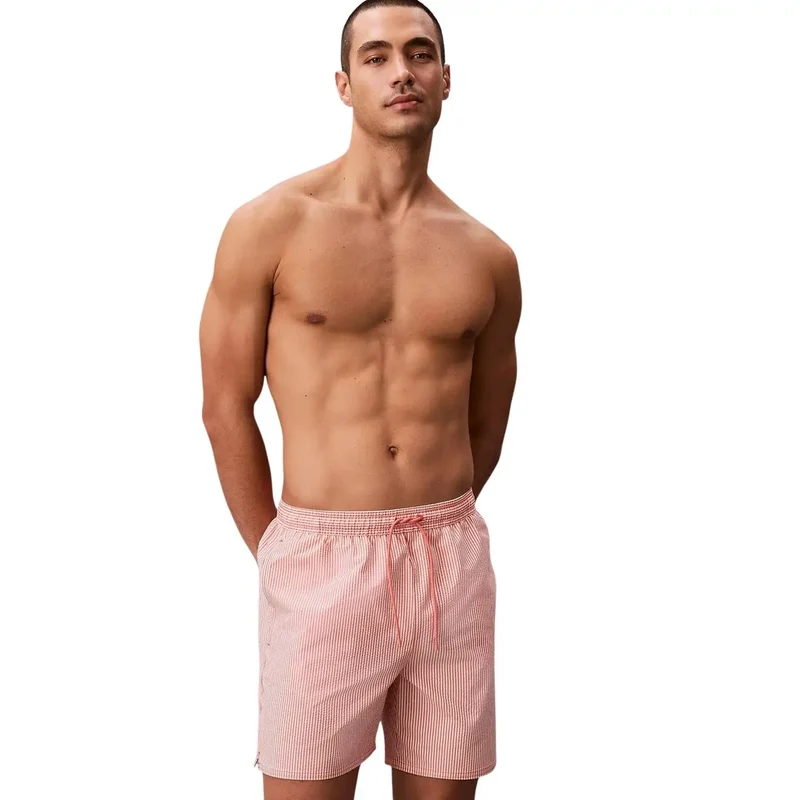 Maillots de bain pour hommes Calvin Klein Jeans, gris moyen, à cordon de serrage