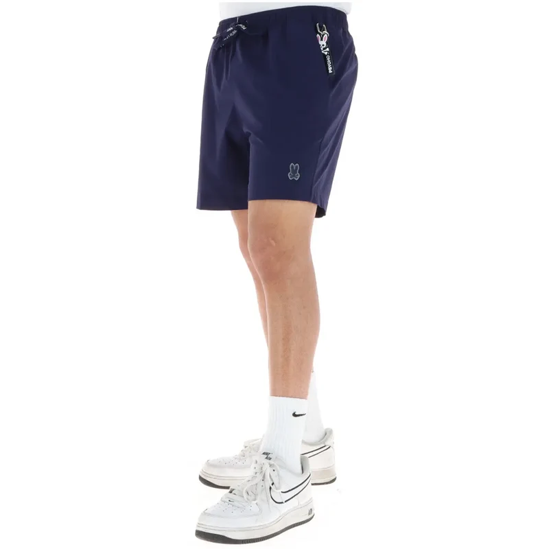 Maillots de bain pour homme Psycho Bunny en polyester bleu, poches, B6W453F200