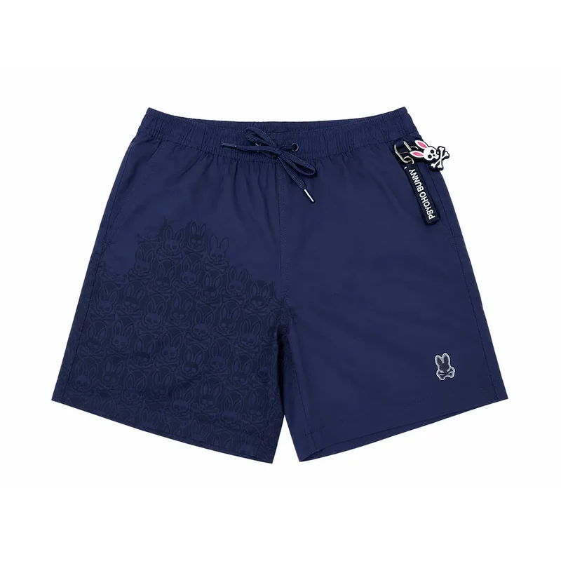 Maillots de bain pour homme Psycho Bunny en polyester bleu, poches, B6W453F200