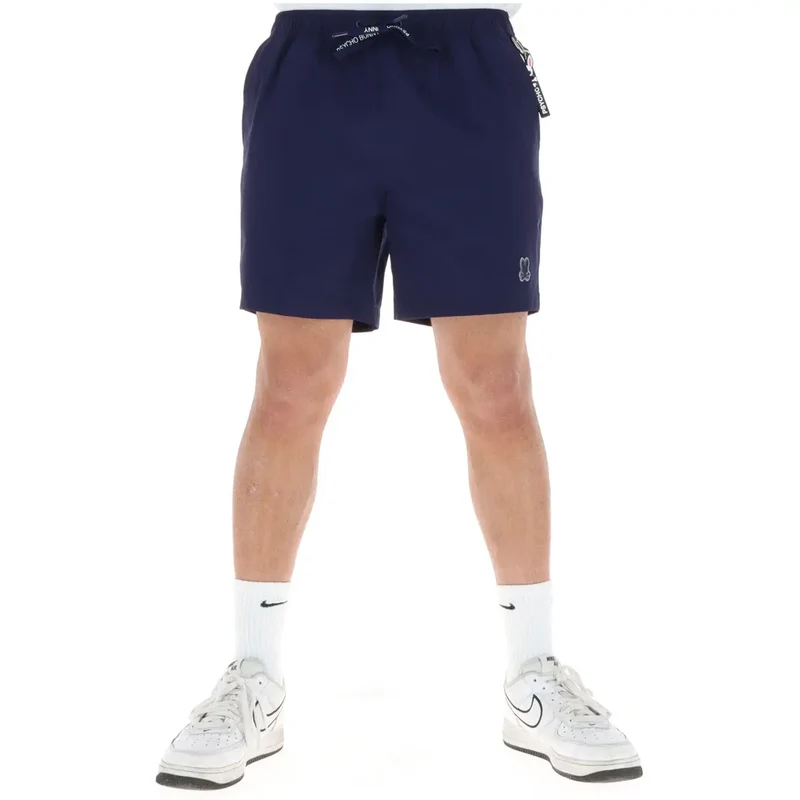 Maillots de bain pour homme Psycho Bunny en polyester bleu, poches, B6W453F200