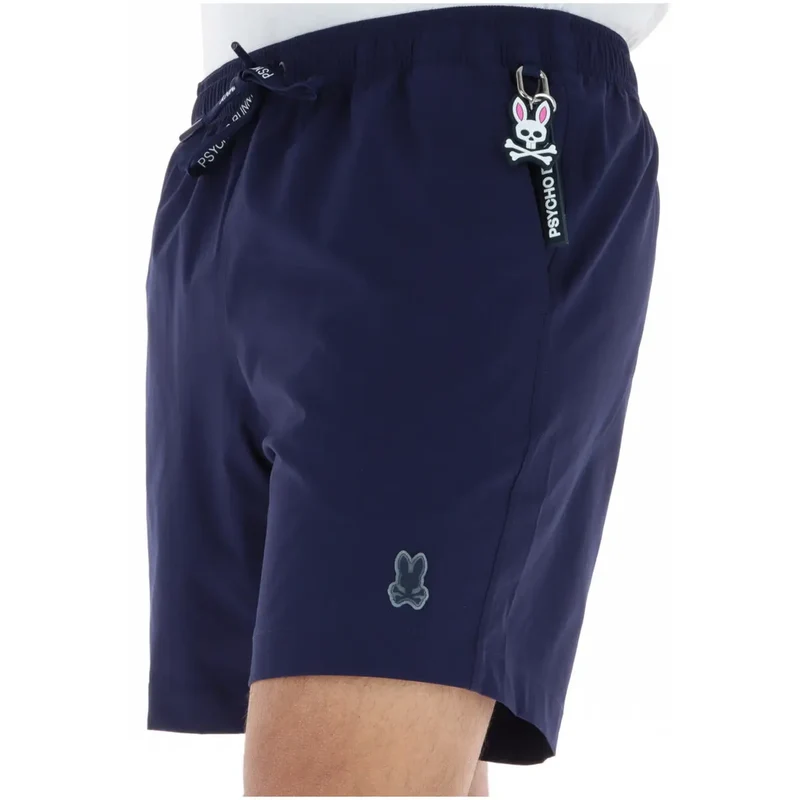 Maillots de bain pour homme Psycho Bunny en polyester bleu, poches, B6W453F200