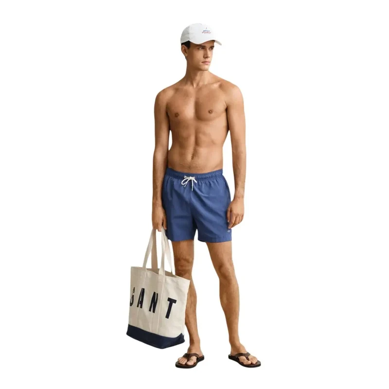 Shorts de bain en polyamide bleu clair Gant pour hommes
